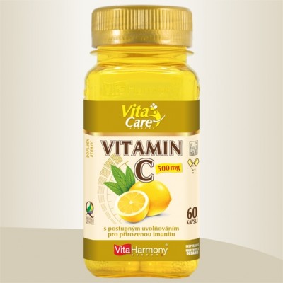 Vitamin C 500 mg s postupným uvolňováním - 60 cps.  